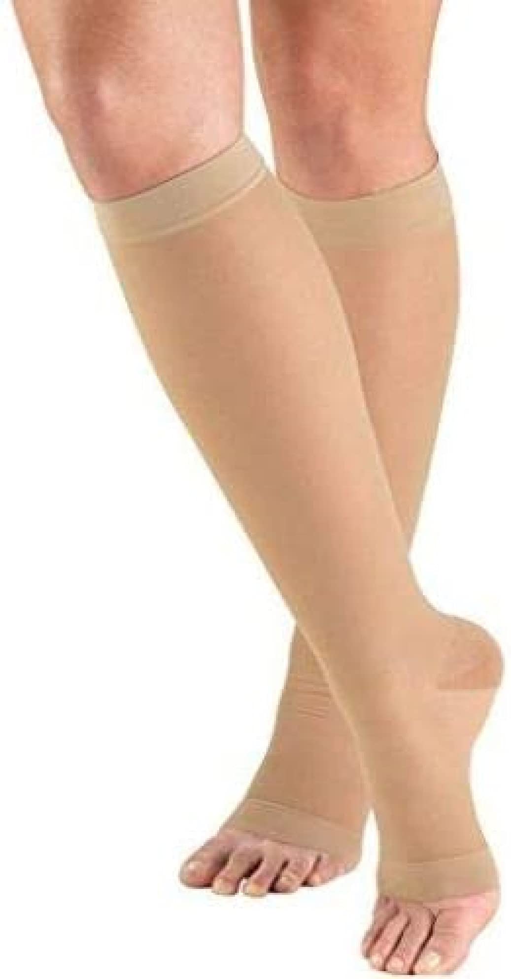 PEDIMEND™ Open-Toe High Compression Socks (BEIGE) - PROVIDE ENOUGH SUPPORT FOR YOUR LEGS AND FEET - Toeless Socks are perfect for athletes - For Men and Women