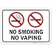 No Smoking No Vaping Sign, 10x7 Rust Free Aluminum, Weather/Fade Resistant, Easy Mounting, Indoor/Outdoor Use, Made in USA by SIGO SIGNS primary