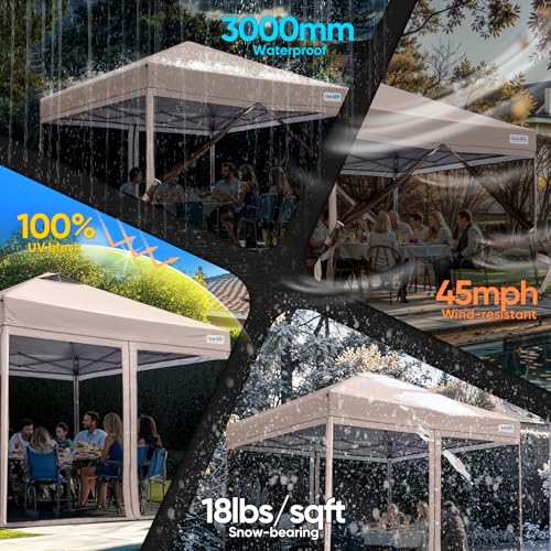Quictent 10x10 Pop Up Screened Canopy Tent with Mosquito Netting, Waterproof & UV Protected image 22