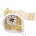 Kurt Adler UL 10-Light 12-Inch Gold Dress Angel Treetop