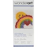 Wonderart Sunshine Rainbow Latch Hook Kit, 12" X