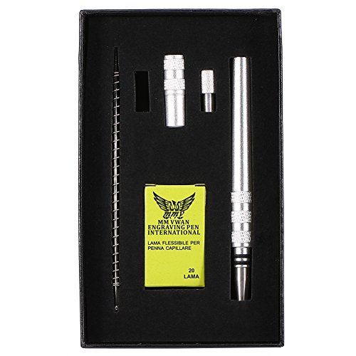 4 Colors Professional Hair Eyebrow Beard Styling Engraved Tool, Engraving Hairstyle Pen(Silver)