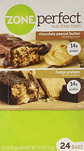 ZonePerfect Nutrition Bars, Fudge Graham/Chocolate Peanut Butter Combo. 1.76 OZ, 24 Bars (Pack of 2)