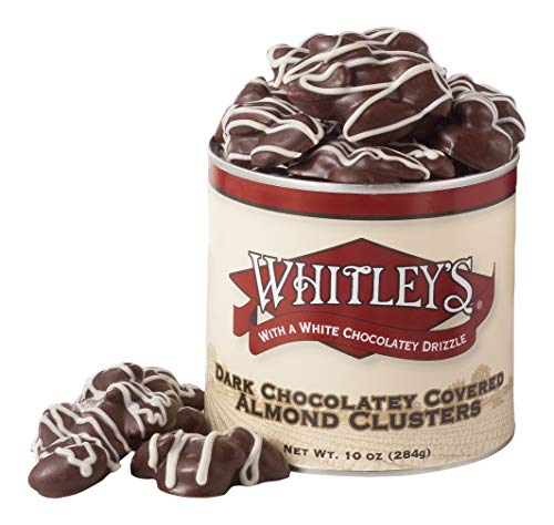 Whitley's Dark Chocolatey Covered Almond Clusters 10 Ounce Tin - Thumbnail 3