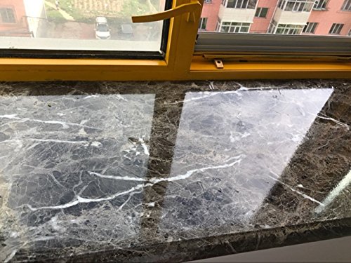BESTERY Brown Look Marble Self Adhesive Gloss Vinyl Wrap Film Kitchen Contact Paper Peel Stick Wallpaper Decor Shelf Liners 24''x79'' (Brown)