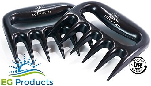 Bear Claw Meat Shredders by EG Products, TOUGHEST BBQ MEAT FORKS, Pulled Pork Meat Shredder, Dishwasher Safe, BBQ Tool, BPA FREE Set of 2.