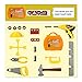 QuadPro Kids Toy Tool Set 21 Pieces Durable Tool Box with Electric Drill, Hammer, Hat and More,Toddler STEM Toys for Boys and Girls