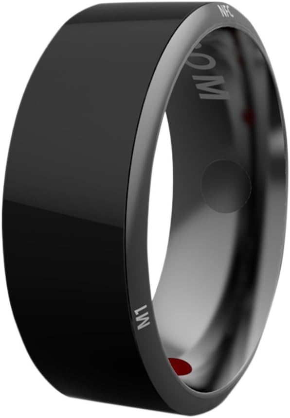 Leoie High-Tech Smart Ring Creative Magic Finger Ring Support NFC Function Health Tracker Mobile Phone Ornament Gift for Men and Women (#11)