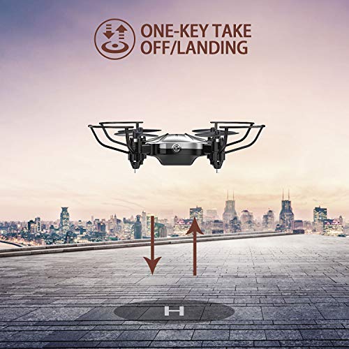 Spacekey Mini RC Helicopter Drone for Kids Quadcopter with Altitude Hold, Headless Mode, One-Key Take-Off/Landing, 3D Flip Function and Foldable Arms, Good for Beginners - Silver