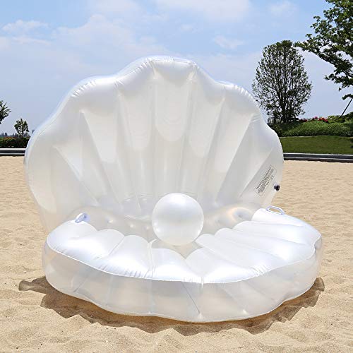 image for Duona Swimming Pool Inflatable Float Colossal Sea Shell Pool Float Flo