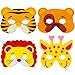 Little Seahorse Zoo Animal Masks for Kids Party - 8 Assorted Felt Masks, Birthday Parties Supplies