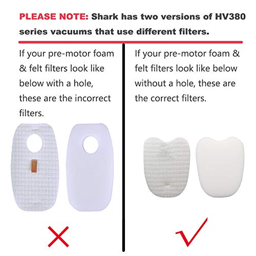 Dttery 6 Pack Filters for Shark Rocket APEX DuoClean Vacuum HV380