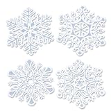 Beistle 4-Pack Packaged Glittered Snowflake Cutouts, 14-Inch