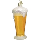 Old World Christmas Glass of Beer Glass Blown Ornament for Christmas Tree, Handcrafted Holiday Decoration, Beer Collection