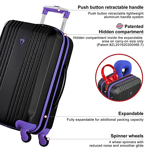 Olympia U.S.A. Apache Ii 21" Carryon Spinner CarryOn Luggage, BLACK