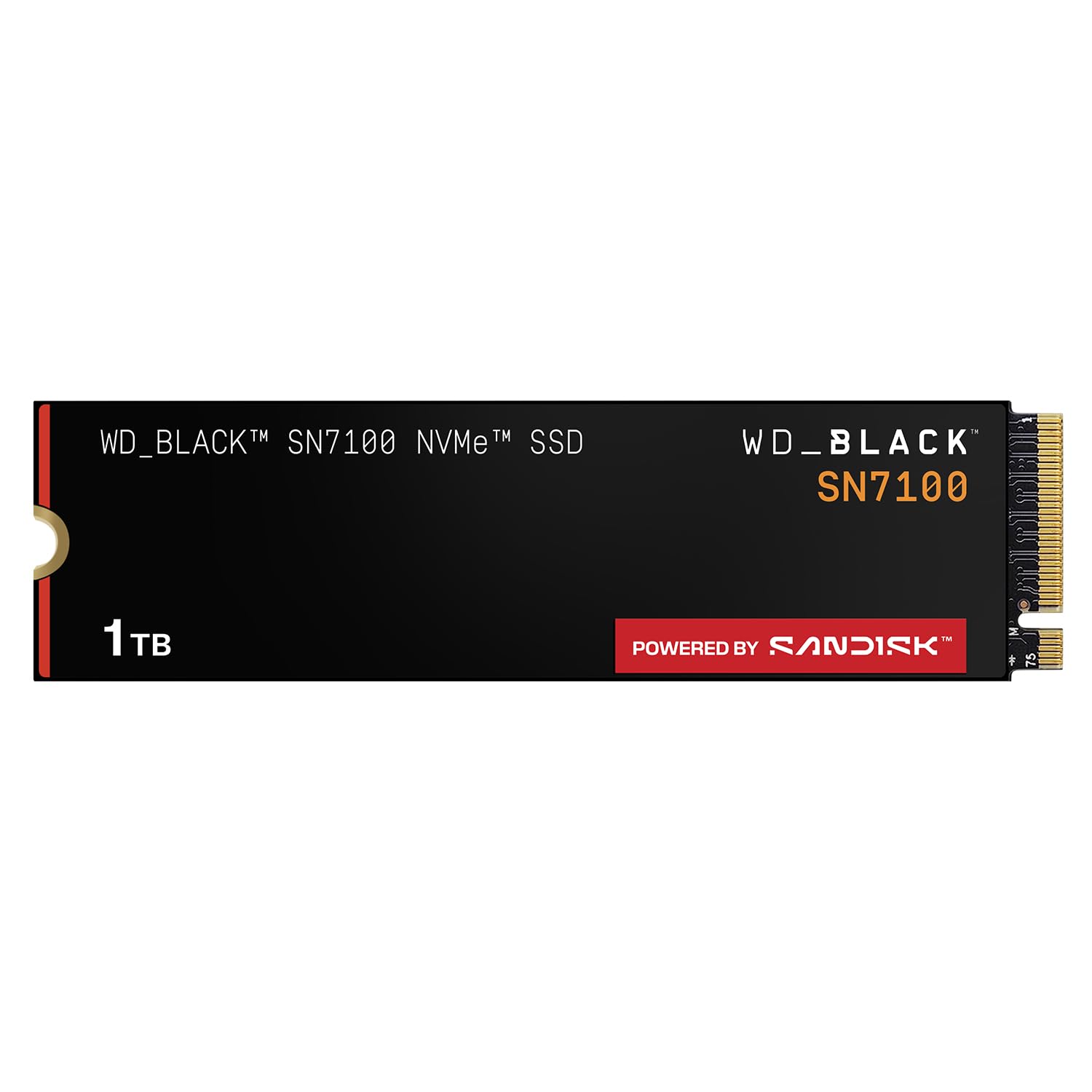 WD_BLACK SN7100 NVMe SSD 1 TB (High-Performance Gaming-Speicher, bis zu 7.250 MB/s Lesen, PCIe Gen4, Energieeffizienz, für Desktop, Laptop & Handheld-Spielekonsolen) - POWERED BY SANDISK
