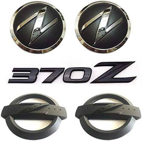 cicisame 5X Black 370 Z Car Body Front Rear Emblem Stickers for Nissan 370Z Fairlady Z34