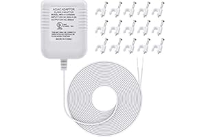 Hotop 24 Volt C Wire Adapter for Smart Thermostat, UL Listed 16.5ft Long Power Connector C Wire for All Versions of Smart Thermostat Compatible with Nest/Honeywell/Ecobee/Wyze