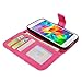 Galaxy Grand Prime Case - Cellularvilla Pu Leather Wallet Flip Open Pocket ID Card Holder Slots Case Cover Stand with Wrist Strap for Samsung Galaxy Grand Prime SM-G530H G5308W (Pink_Glitter)