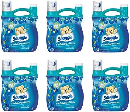 Snuggle Exhilarations"Blue Iris" Fabric Softener Liquid, 96 Fl Oz, 112 Loads (Pack of 6)