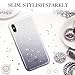 ESR Makeup Glitter Case for iPhone Xs/iPhone X, Glitter Sparkle Bling Cover [Three Layer] for iPhone 5.8 inch (Ombre Black)