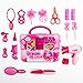 BUTEFO Kids Pretend Play Make up Kit, Fashion Play Set,Toys Kids Beauty Salon Set with Hairdryer Lipstick Mirror, Make-up Box
