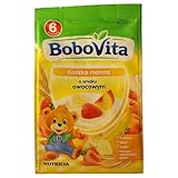 Bobovita Instant Semolina with Strawberry ,Bananas and Peach for Babies (180g/6.35oz)