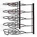 SONGMICS Pan Organizer Rack Holder for Kitchen Cabinet Pantry Frying Pan & Skillet Storage Brown UKPR01K