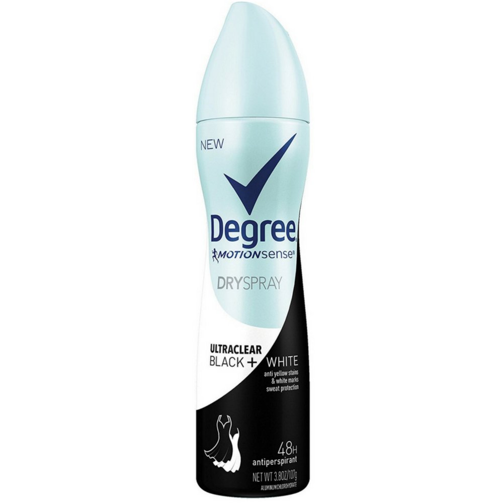 Degree Deodorant 3.8 Ounce Womens Dry Spray Black & White