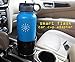 32oz Stainless Steel, Wide Mouth, Vacuum Insulated, Double Walled Water Bottle, Includes Leakproof Travel Lid and Easy Carry Straw Cap