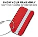 10 Pack Travelambo Luggage Tags & Bag Tags Stainless Steel Aluminum(red)