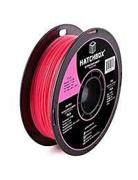 HATCHBOX PLA Filamento de impresora 3D, precisión dimensional +   0.001 in, 2.2 lbs de radio, 0.069 in, color rosa