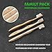 Zyablyk Bamboo Toothbrush Set with Travel Toothbrush Case, Pack of 3 Natural Bamboo Toothbrushes and Biodegradable Toothbrush Holder, Soft Bristle, BPA Free