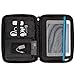 BGTREND Double Layer Electronics Organizer, Nylon Travel Accessories Cord Organizer, Cable Bag Compatible with Passport, Kindle, Camera Accessories, Black