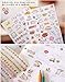 ONOR-Tech 6 Sheets Lovely Cat Decorative Adhesive Sticker Tape / Kids Craft Scrapbooking Sticker Set for Diary, Album