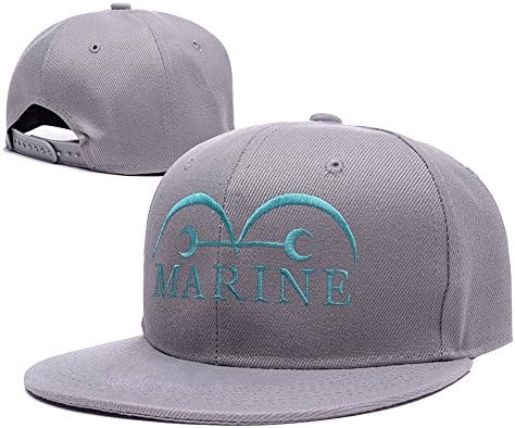 XINMEN One Piece Marine Flag Anime Logo Adjustable Snapback Caps Embroidery Hats - Grey