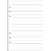 6-Hole Lined Paper Refills for A5 Ring Binder - 100 Sheets/200 Pages Loose Leaf Paper Line Refills for Filofax Planner, 100 gsm White Paper, 5.8" x 8.25"