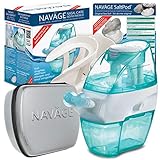 Navage Nasal Irrigation Deluxe Bundle: Navage Nose Cleaner, 90 SaltPod Capsules, Countertop Caddy, and Travel Case.