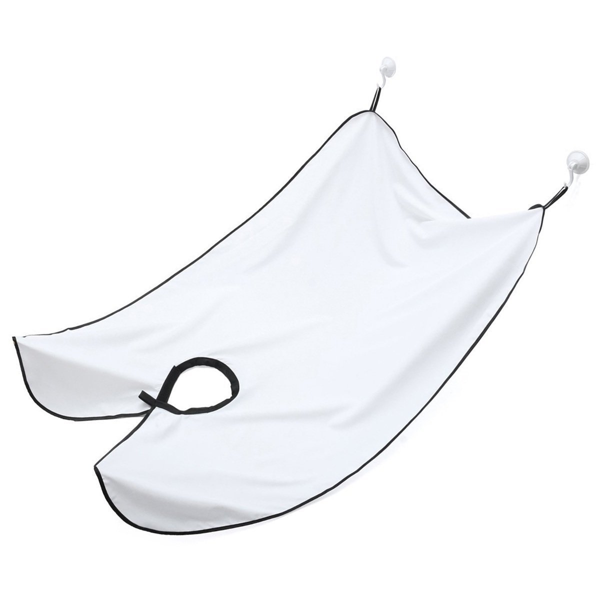 Beard Catcher Apron Hair Beard Care Shave Apron Men's Facial Trimmer Catcher Hair Bathroom Cape Gown Bib (white) by NYKKOLA