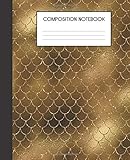Paperback Composition Notebook: Faux Iridescent Mermaid Scales Glam College Ruled Notebook Lined School Journal Book