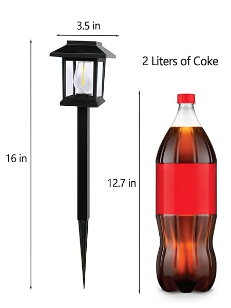 16-PACK SOLAR LIGHTS OUTDOOR (EXTRA-BRIGHT & AUTO ON/OFF), SOLAR POWERED GARDEN LIGHTS, OUTDOOR WATERPROOF SOLAR PATHWAY LIGHTS FOR PATIO, PATH, YARD, LANDSCAPE, DRIVEWAY, WALKWAY DECOR (WARM WHITE)