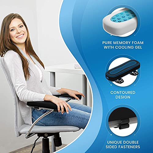 Everlasting Comfort Arm Rest Pillow - Office Chair Armrest Cover Pads for Desk Chair (Set of 2)