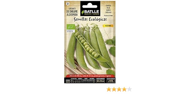 Semillas Ecológicas Leguminosas - Guisante de enrame Alderman ...