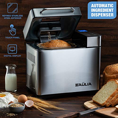 Baulia Custom loaf Automatic Bread Maker Machine - 17 Programmable Bread Types Settings