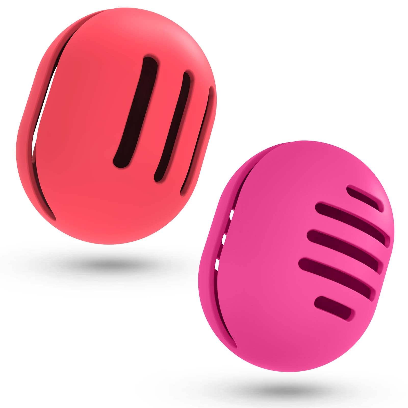 Fauxomor Makeup Sponge Holder,2PCS Double-sided Breathable Silicone Beauty Blender Case for Travel,Shatterproof Beauty Blender Holder for All Sponges Sanitary Reuse Easy to Carry,Red+Rose Red