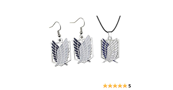 Pendant Necklace Earrings for Attack on 
