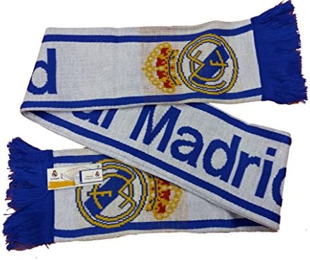 Official Licensed GENUINE FC Real Madrid BEAUTIFUL Scarf W/ Embroidered Real Crest - Licensed Real Madrid Merchandise