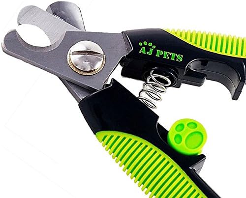 AJ Pets Nail Clipper for Large Dogs and Cats with Quick Sensor Safety Guard, Lime Green