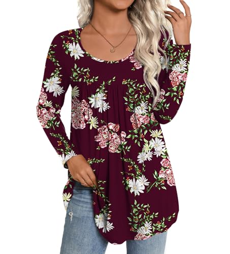 CATHY Womens Long Sleeve Tunic Top