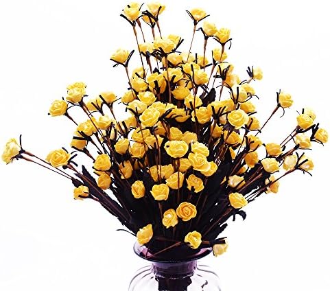 Misswarm 10 pieces of mini rose artificial flowers party decorative flower silk flower room decoration
